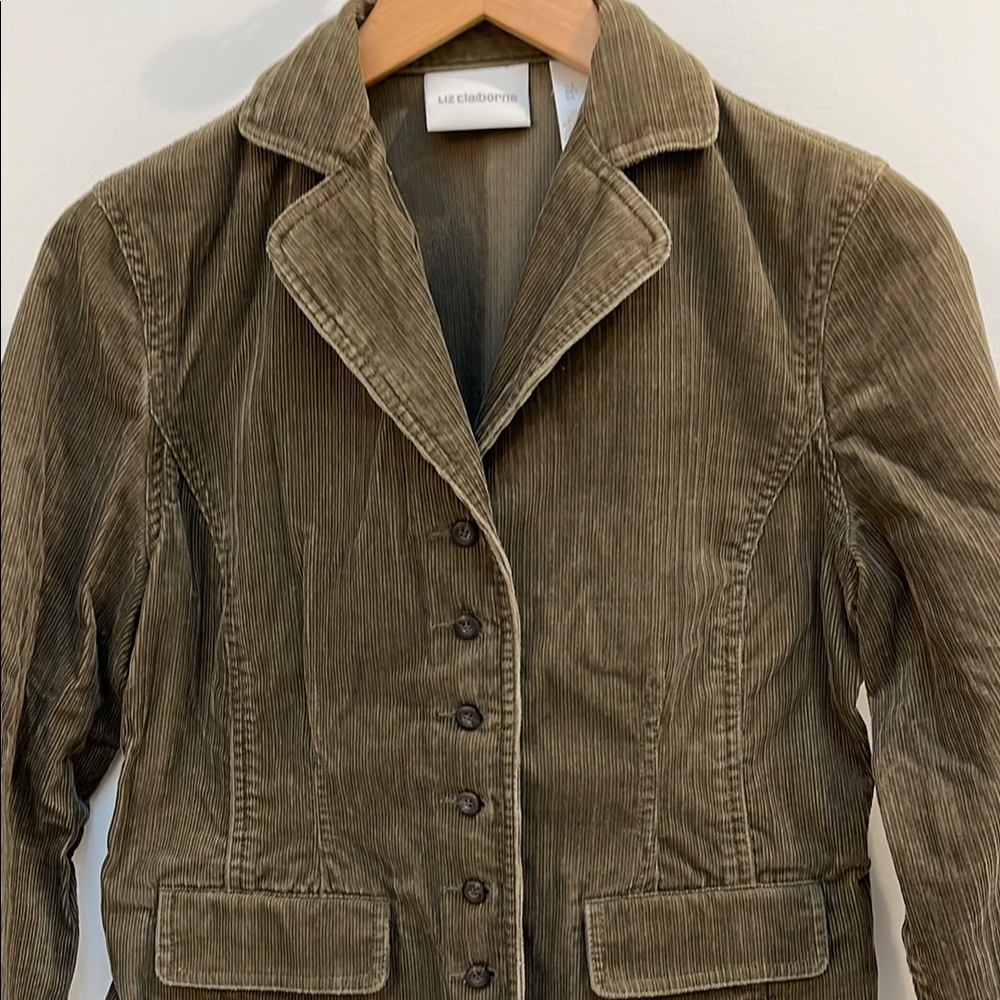 Liz Claiborne Corduroy Blazer Jacket Size Small